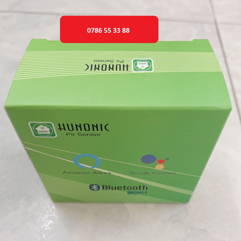 Cảm biến chuyển động HUNONIC đo mức ánh sáng phát hiện người ra vào trộm đột nhập kết nối Bluetooth điều khiển giọng nói