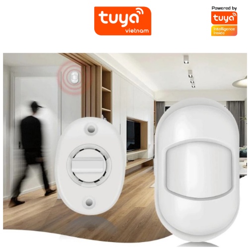 Cảm Biến Chuyển Động Thông Minh PIR TUYA Wifi Zigbee phát hiện trộm đột nhập cảnh báo xâm nhập ra vào từ xa qua điện thoại