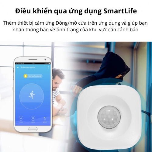 Cảm Biến Chuyển Động Thông Minh PIR TUYA Wifi Zigbee phát hiện trộm đột nhập cảnh báo xâm nhập ra vào từ xa qua điện thoại