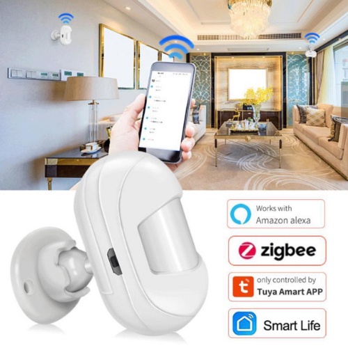 Cảm Biến Chuyển Động Thông Minh PIR TUYA Wifi Zigbee phát hiện trộm đột nhập cảnh báo xâm nhập ra vào từ xa qua điện thoại