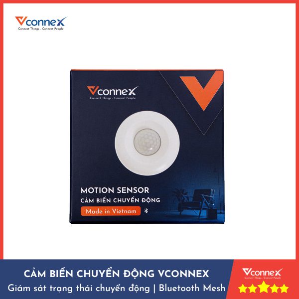 Cảm Biến Chuyển Động Thông Minh PIR VCONNEX Bluetooth Zigbee phát hiện trộm đột nhập cảnh báo xâm nhập ra vào từ xa qua điện thoại