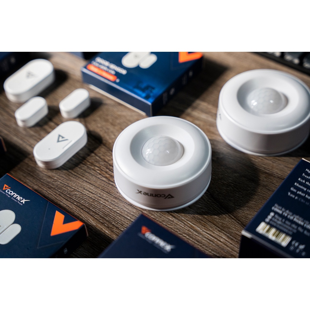 Cảm Biến Chuyển Động Thông Minh PIR VCONNEX Bluetooth Zigbee phát hiện trộm đột nhập cảnh báo xâm nhập ra vào từ xa qua điện thoại