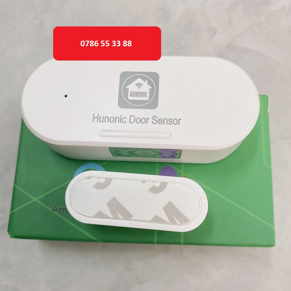 Cảm biến đóng mở cửa HUNONIC Door Sensor cảnh báo phát hiện cửa cổng ngăn kéo tủ bị cậy phá qua điện thoại
