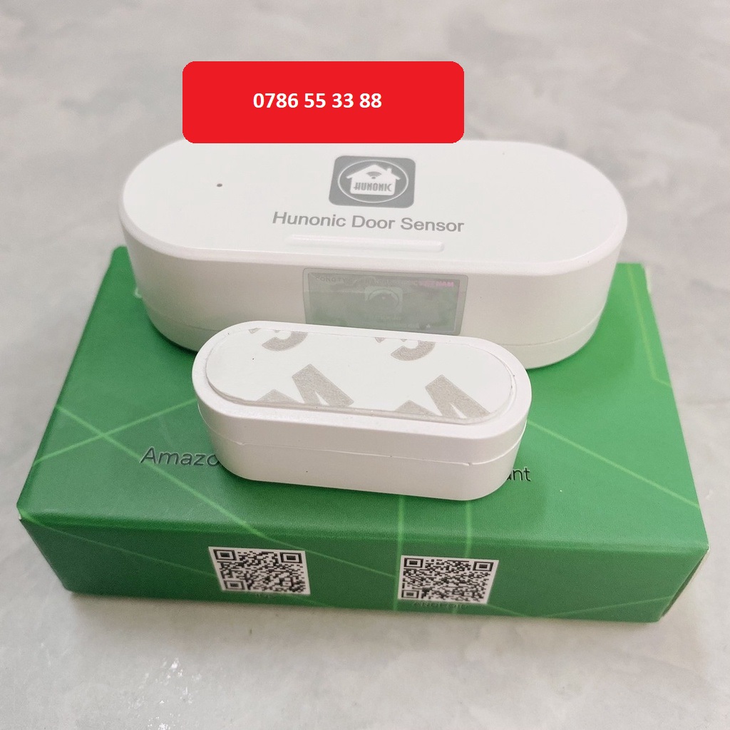 Cảm biến đóng mở cửa HUNONIC Door Sensor cảnh báo phát hiện cửa cổng ngăn kéo tủ bị cậy phá qua điện thoại