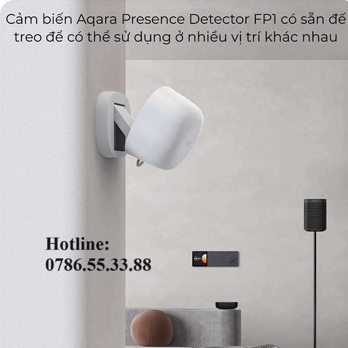 Cảm biến hiện diện AQARA Zigbee Homekit Apple chuyên lắp bật tắt đèn tự động phòng ngủ nhà vệ sinh phòng khách model FP1/FP2 cao cấp.