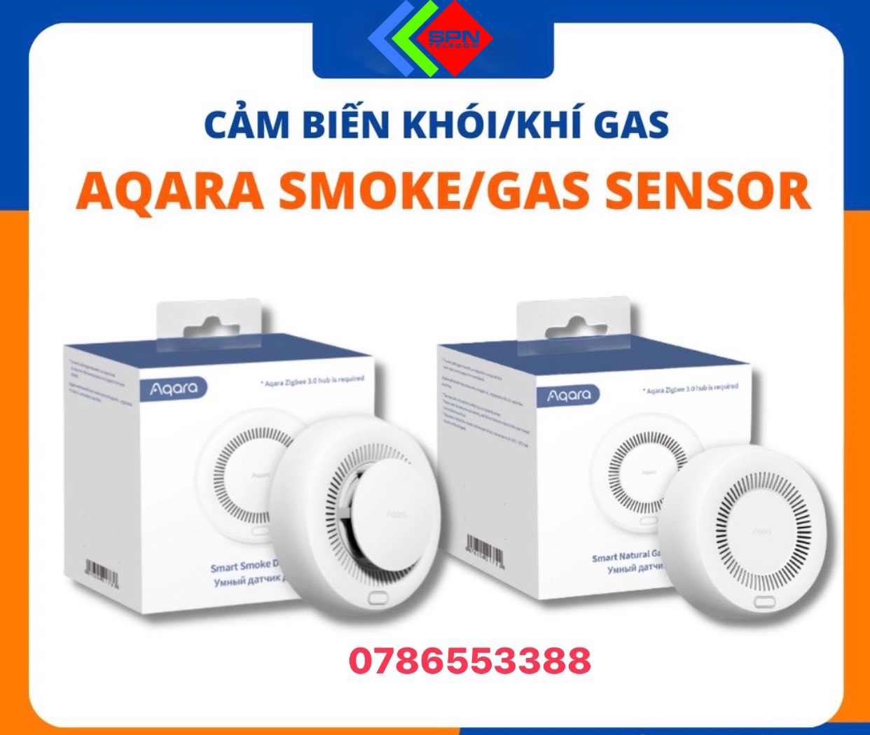 Cảm biến khói AQARA cảnh báo cháy nổ rò rỉ khí gas kết nối thiết bị qua BLE Zigbee App Apple Homekit Aqara Home Mi Home quốc tế