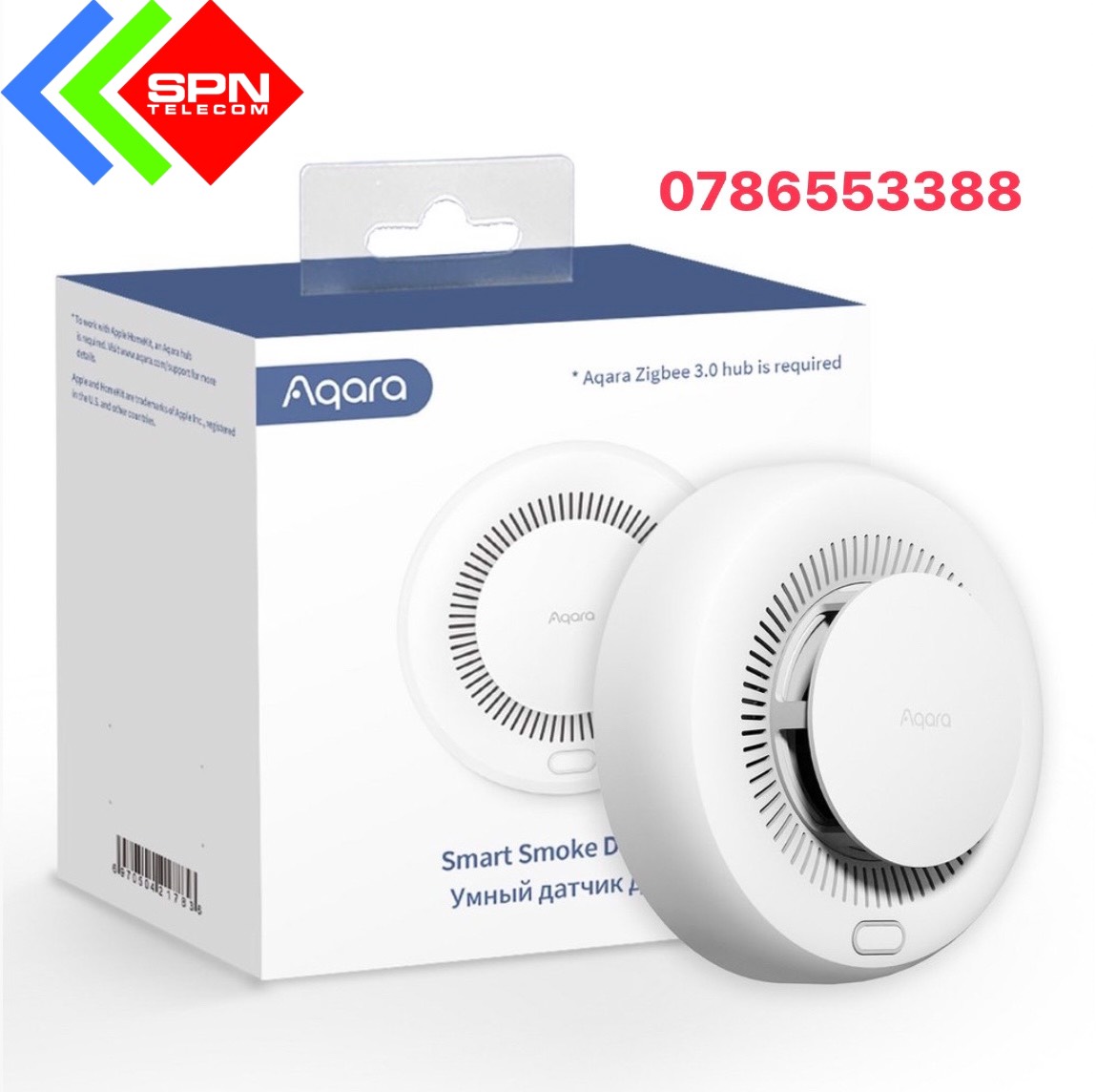 Cảm biến khói AQARA cảnh báo cháy nổ rò rỉ khí gas kết nối thiết bị qua BLE Zigbee App Apple Homekit Aqara Home Mi Home quốc tế