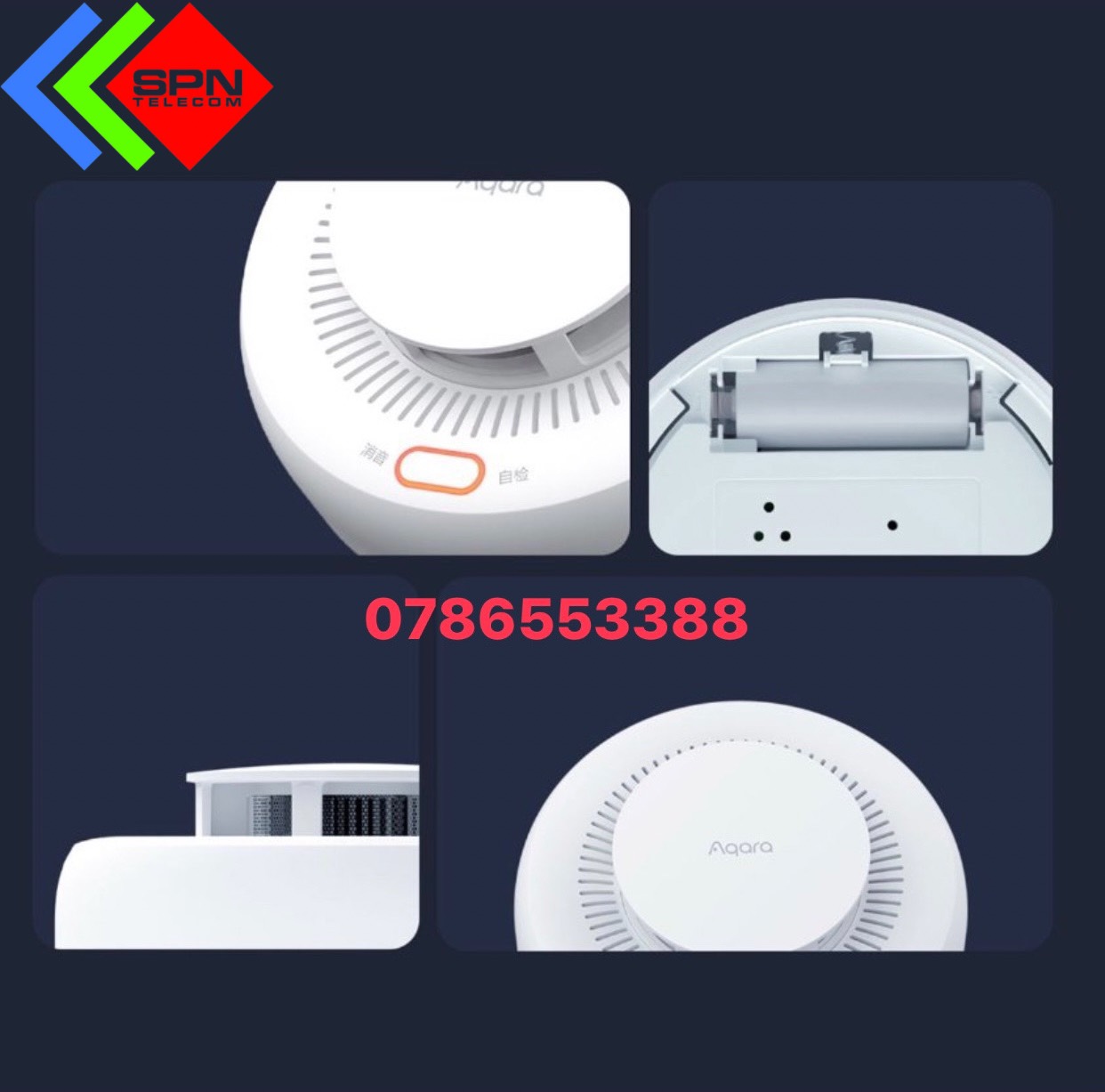 Cảm biến khói AQARA cảnh báo cháy nổ rò rỉ khí gas kết nối thiết bị qua BLE Zigbee App Apple Homekit Aqara Home Mi Home quốc tế