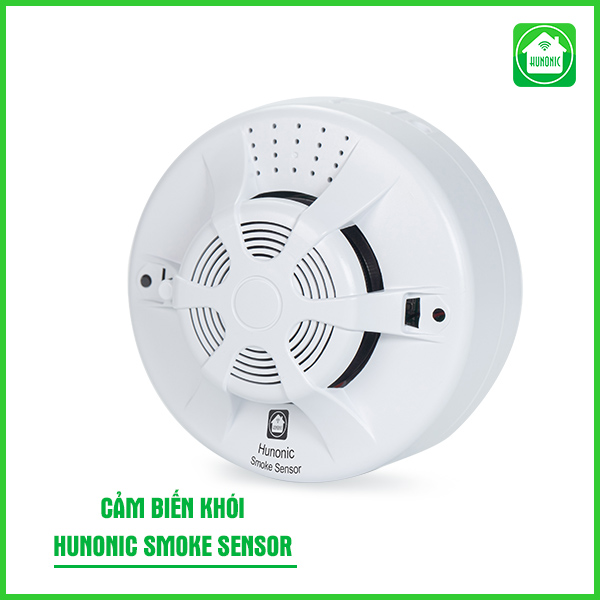 Cảm biến khói HUNONIC phòng cháy cảnh báo cháy bluetooth mesh zigbee phát hiện cháy nổ từ xa qua điện thoại