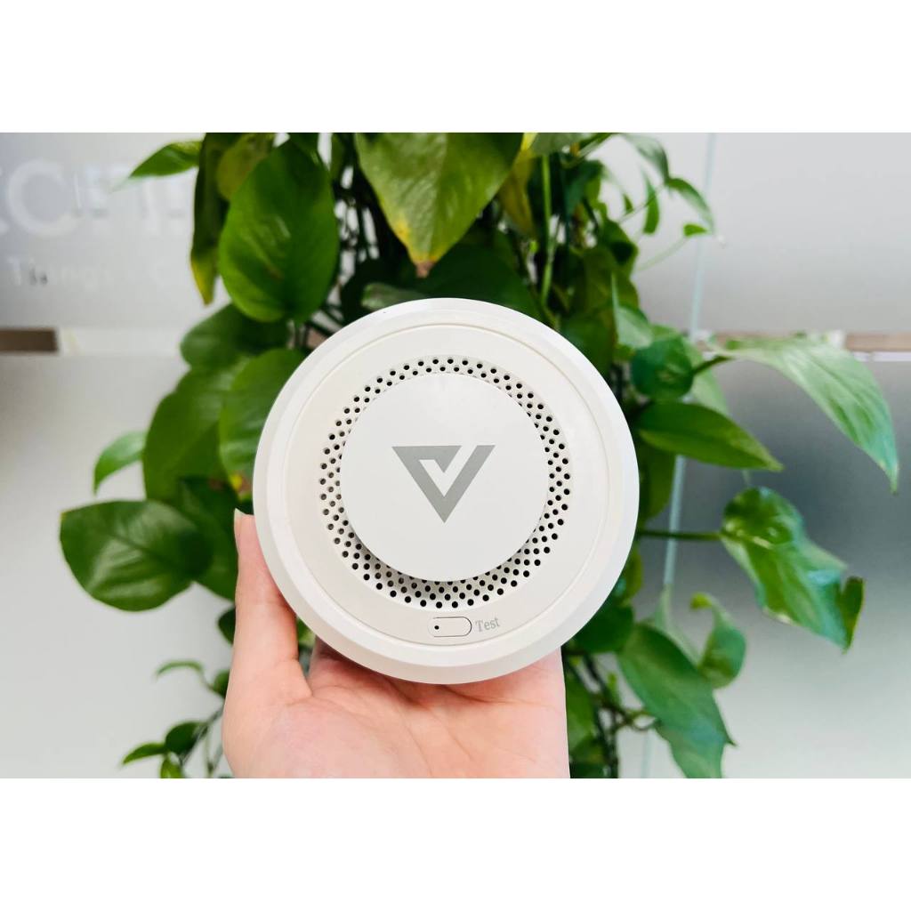 Cảm biến khói VCONNEX phòng cháy cảnh báo cháy liên gia thông minh NB ioT wifi phát hiện cháy nổ từ xa qua điện thoại