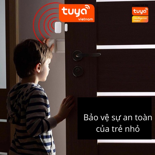Cảm Biến Phát Hiện Đóng Mở Cửa Ngăn Kéo Két Thông Minh TUYA Wifi Zigbee Tạo Kịch Bản Nhà Thông Minh Tự Động