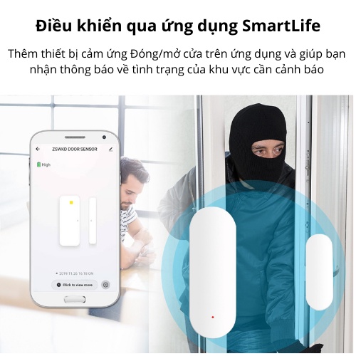 Cảm Biến Phát Hiện Đóng Mở Cửa Ngăn Kéo Két Thông Minh TUYA Wifi Zigbee Tạo Kịch Bản Nhà Thông Minh Tự Động