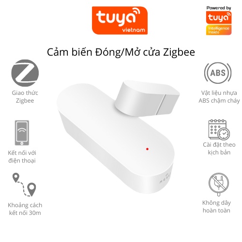Cảm Biến Phát Hiện Đóng Mở Cửa Ngăn Kéo Két Thông Minh TUYA Wifi Zigbee Tạo Kịch Bản Nhà Thông Minh Tự Động