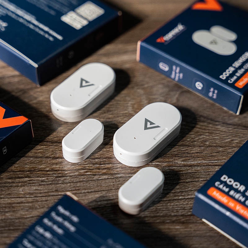 Cảm Biến Phát Hiện Đóng Mở Cửa VCONNEX Zigbee báo động tạo kịch bản nhà thông minh từ xa qua điện thoại