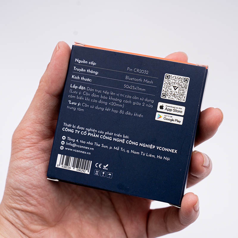 Cảm Biến Phát Hiện Đóng Mở Cửa VCONNEX Zigbee báo động tạo kịch bản nhà thông minh từ xa qua điện thoại