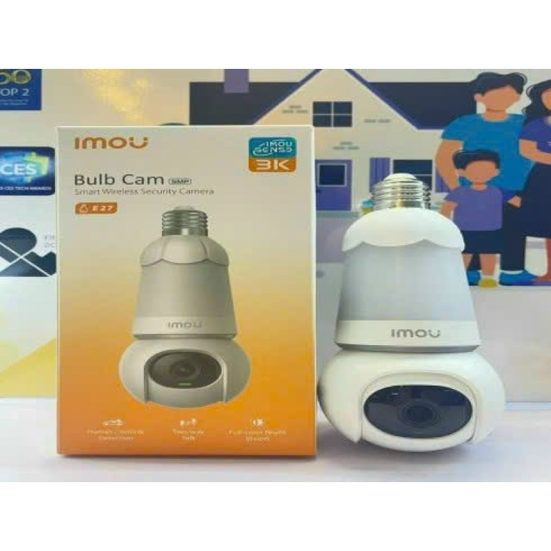 Camera bóng đèn IMOU wifi Bulb Cam IPC-S6DP 2K 3Mp 3K 5Mp quay quét 360 độ có màu ban đêm đàm thoại 2 chiều phát hiện xe cộ