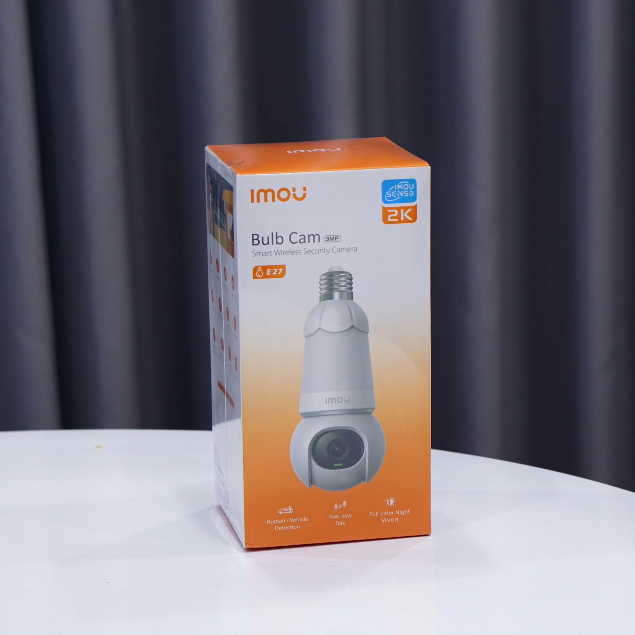 Camera bóng đèn IMOU wifi Bulb Cam IPC-S6DP 2K 3Mp 3K 5Mp quay quét 360 độ có màu ban đêm đàm thoại 2 chiều phát hiện xe cộ