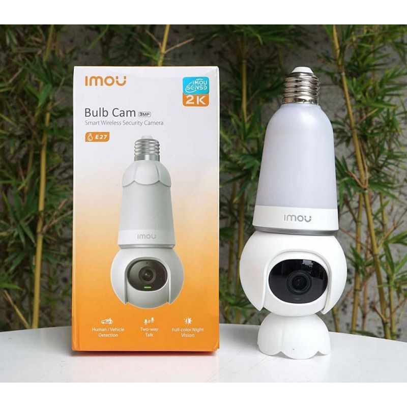 Camera bóng đèn IMOU wifi Bulb Cam IPC-S6DP 2K 3Mp 3K 5Mp quay quét 360 độ có màu ban đêm đàm thoại 2 chiều phát hiện xe cộ