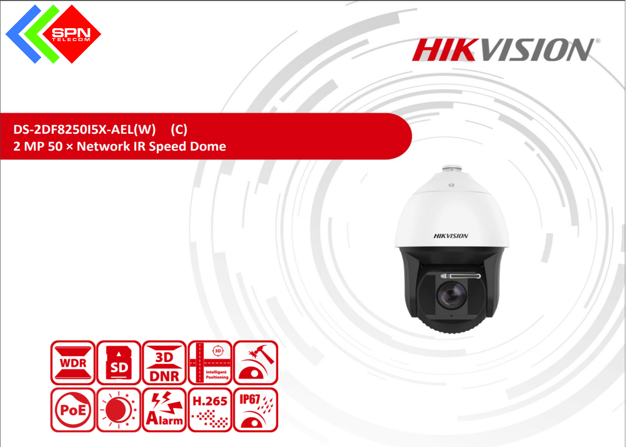 Camera quan sát tầm xa 50X HIKVISION DS-2DF8250I5X mới nhất 2021