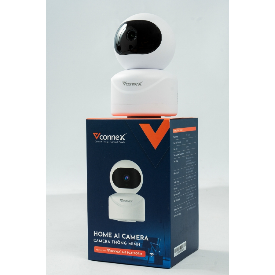 Camera thông minh VCONNEX AI wifi phát hiện chuyển động đàm thoại 2 chiều giám sát theo dõi điều khiển thiết bị smart home cao cấp