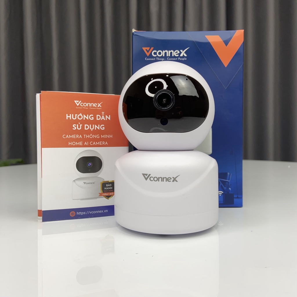 Camera thông minh VCONNEX AI wifi phát hiện chuyển động đàm thoại 2 chiều giám sát theo dõi điều khiển thiết bị smart home cao cấp