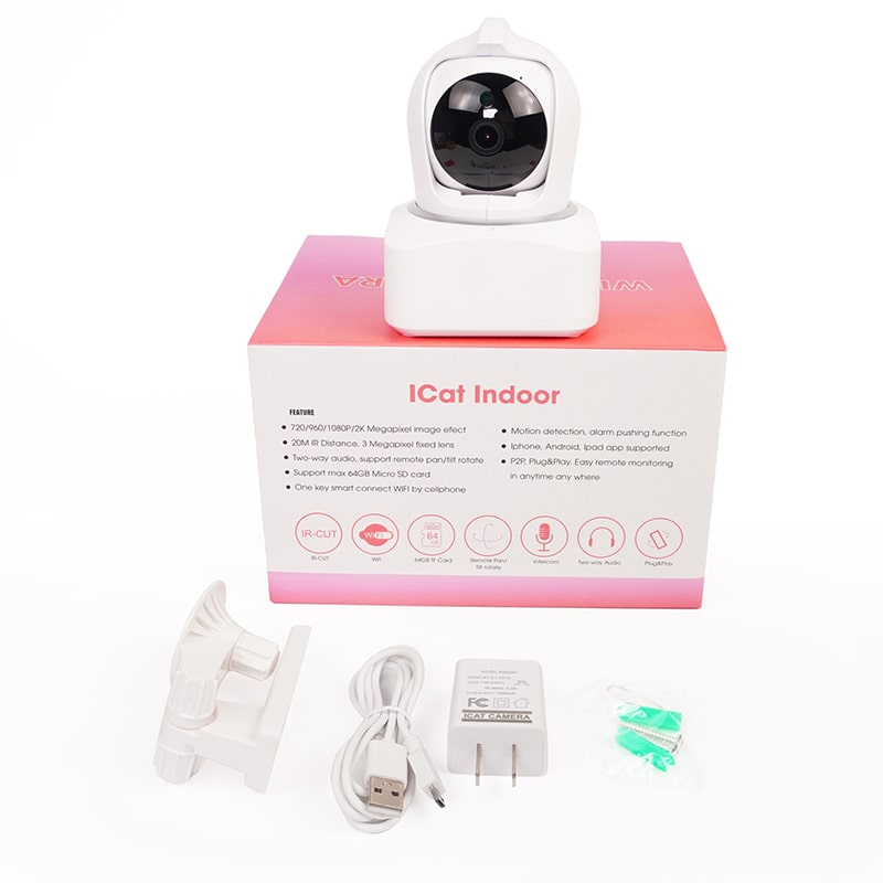 Camera wifi thông minh ICat mini indoor outdoor AI app HUNONIC siêu nét theo dõi điều khiển nhà thông minh từ xa qua điện thoại