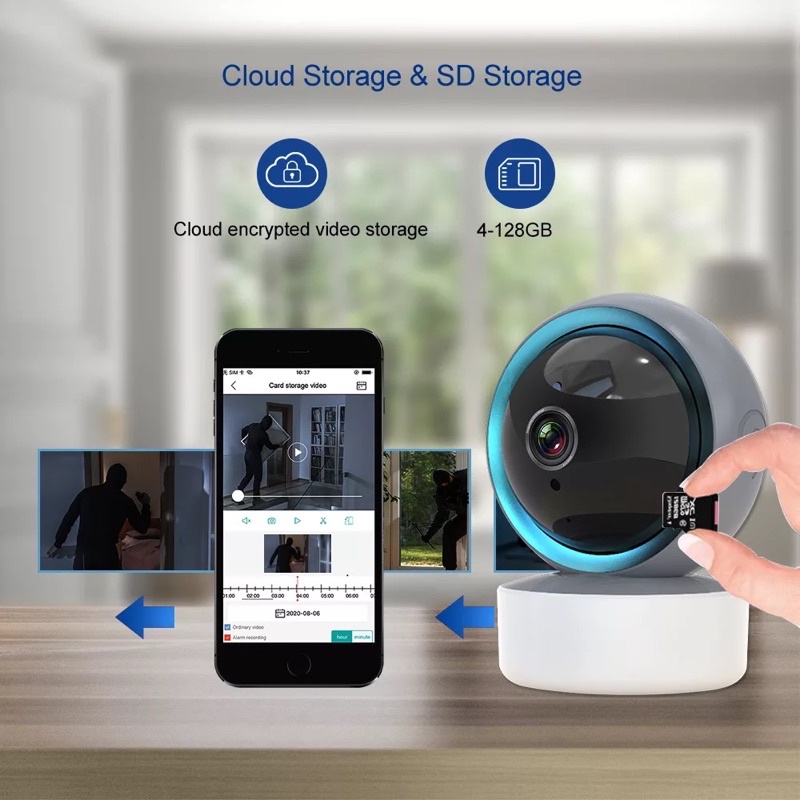 Camera Wifi TUYA Human tracking theo dõi điều khiển nhà thông minh smarthome từ xa qua điện thoại