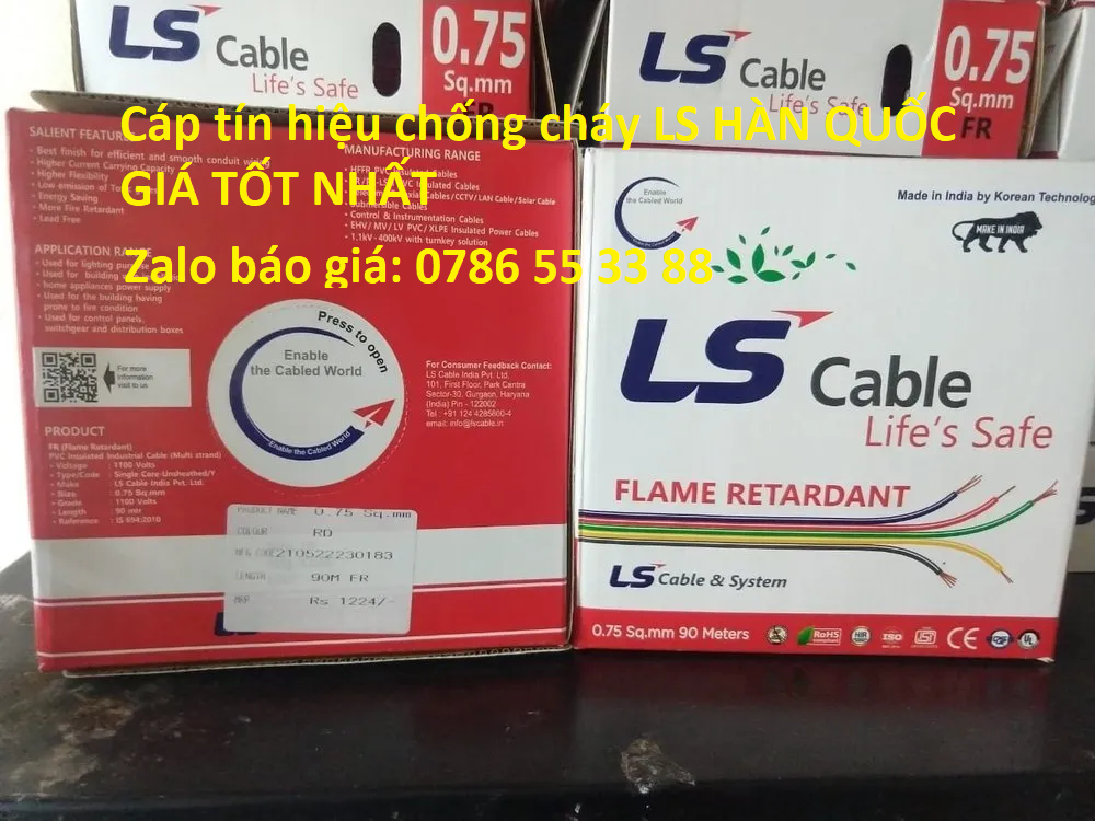 Cáp tín hiệu chống cháy LS giá tốt nhất cho công trình điện nhẹ báo cháy thầu ME chính hãng
