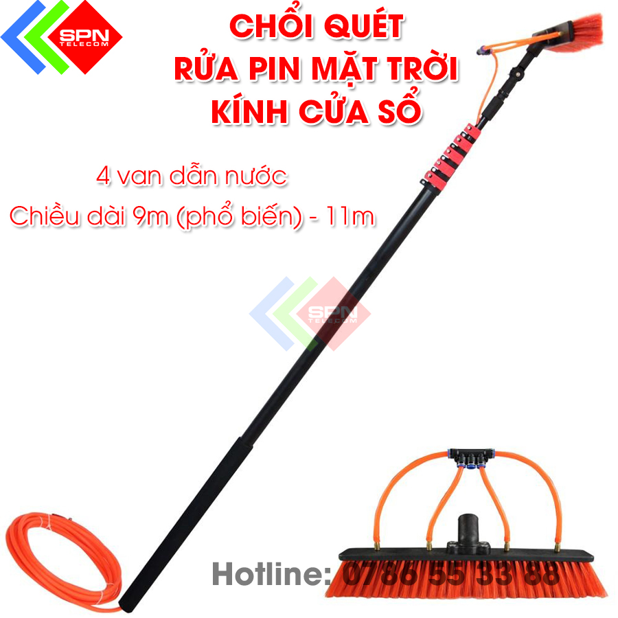 Chổi Rửa Pin Mặt Trời Cao Cấp Thiết Kế Mới Nhất 2021