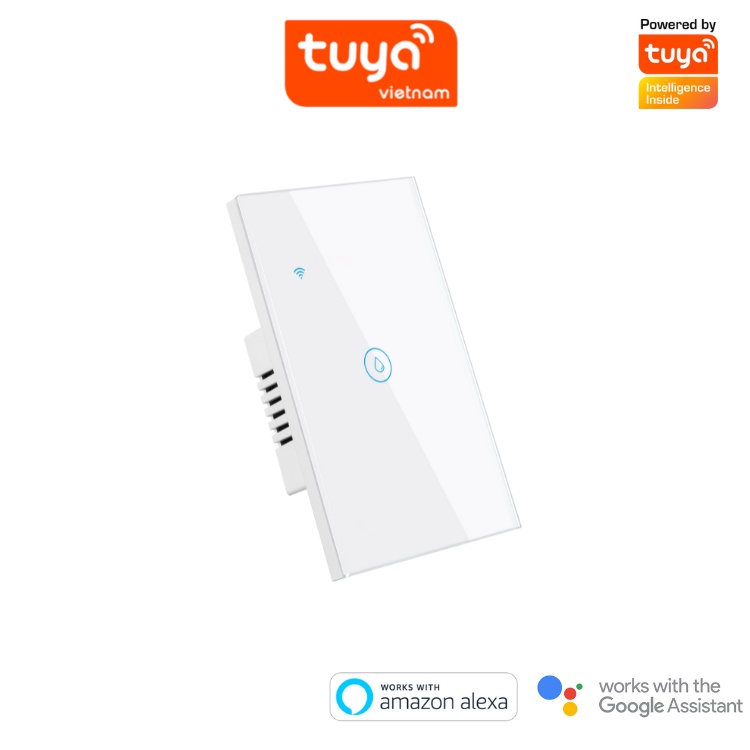 Công Tắc Bình Nóng Lạnh Cảm Ứng Thông Minh TUYA Wifi 4400W 20A Theo Dõi Bật Tắt Hẹn Giờ Điều Khiển Từ Xa Qua Điện Thoại