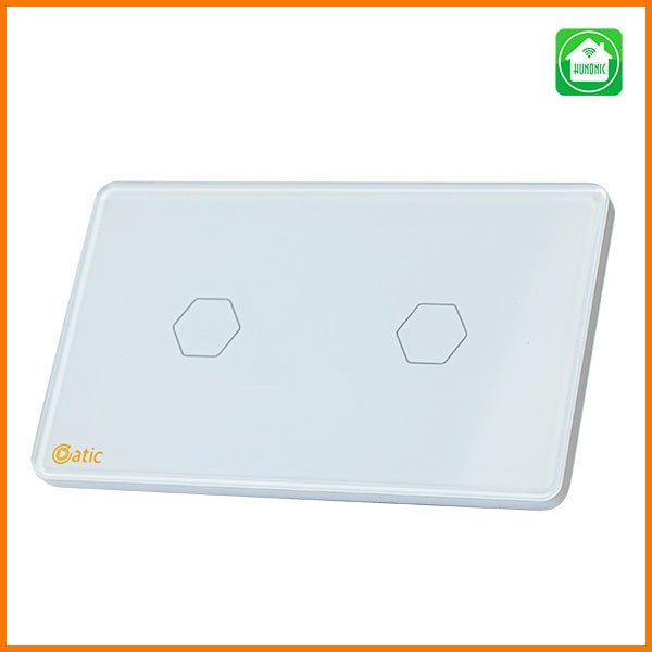 Công tắc cảm ứng thông minh Wifi HUNONIC Datic nút điều khiển bật tắt thiết bị điện bình nóng lạnh đóng mở cửa cuốn cổng tự động từ xa qua điện thoại