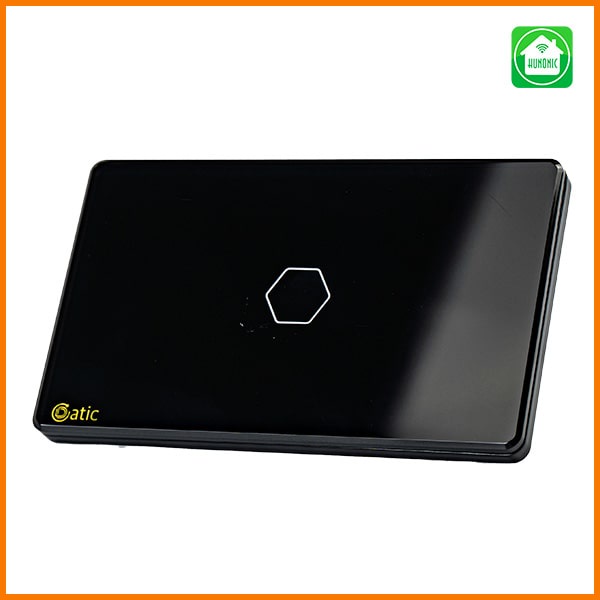 Công tắc cảm ứng thông minh Wifi HUNONIC Datic nút điều khiển bật tắt thiết bị điện bình nóng lạnh đóng mở cửa cuốn cổng tự động từ xa qua điện thoại