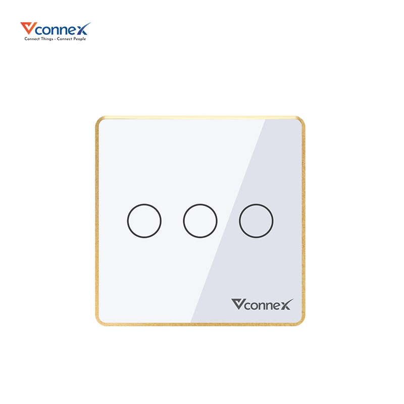Công tắc cảm ứng thông minh wifi VCONNEX công suất cao 800 2500 W điều khiển bật tắt thiết bị từ xa qua điện thoại