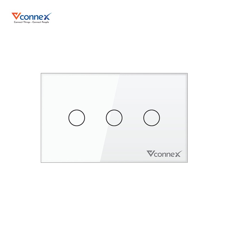 Công tắc cảm ứng thông minh wifi VCONNEX công suất cao 800 2500 W điều khiển bật tắt thiết bị từ xa qua điện thoại