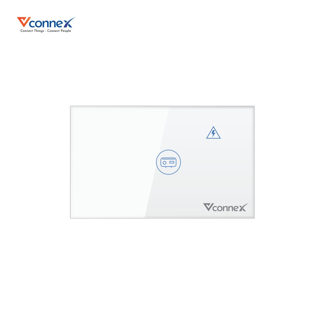 Công tắc chống giật bình nóng lạnh VCONNEX kết nối wifi thông minh cảnh báo điều khiển hẹn giờ bật tắt từ xa qua điện thoại