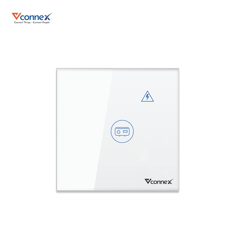 Công tắc chống giật bình nóng lạnh VCONNEX kết nối wifi thông minh cảnh báo điều khiển hẹn giờ bật tắt từ xa qua điện thoại