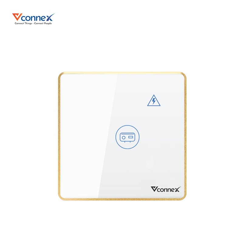 Công tắc chống giật bình nóng lạnh VCONNEX kết nối wifi thông minh cảnh báo điều khiển hẹn giờ bật tắt từ xa qua điện thoại