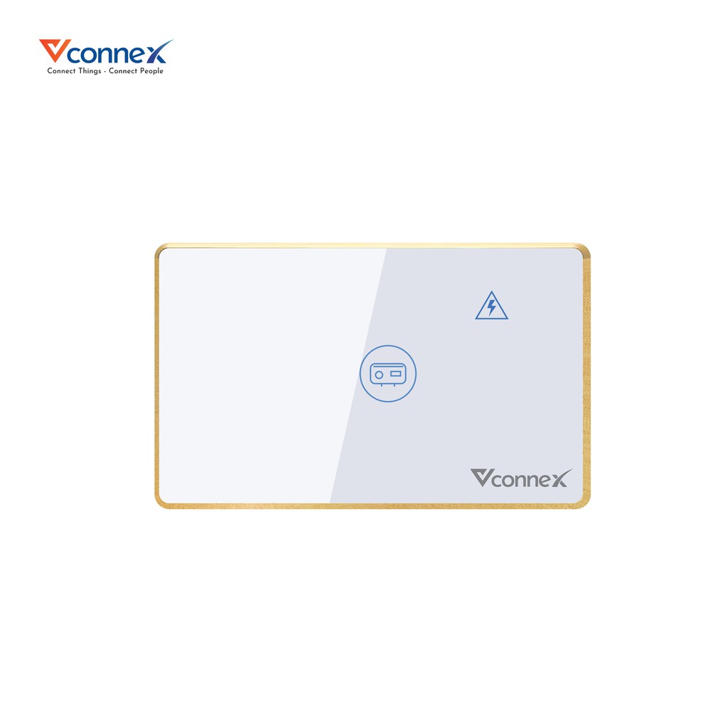 Công tắc chống giật bình nóng lạnh VCONNEX kết nối wifi thông minh cảnh báo điều khiển hẹn giờ bật tắt từ xa qua điện thoại