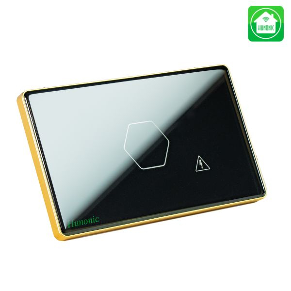 Công tắc chống giật thông minh wifi HUNONIC DATIC bật tắt thiết bị tự ngắt mạch an toàn cảnh báo rò rỉ hở điện từ xa qua điện thoại