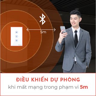Công tắc cửa cuốn thông minh VCONNEX wifi điều khiển đóng mở cửa cuốn từ xa qua điện thoại