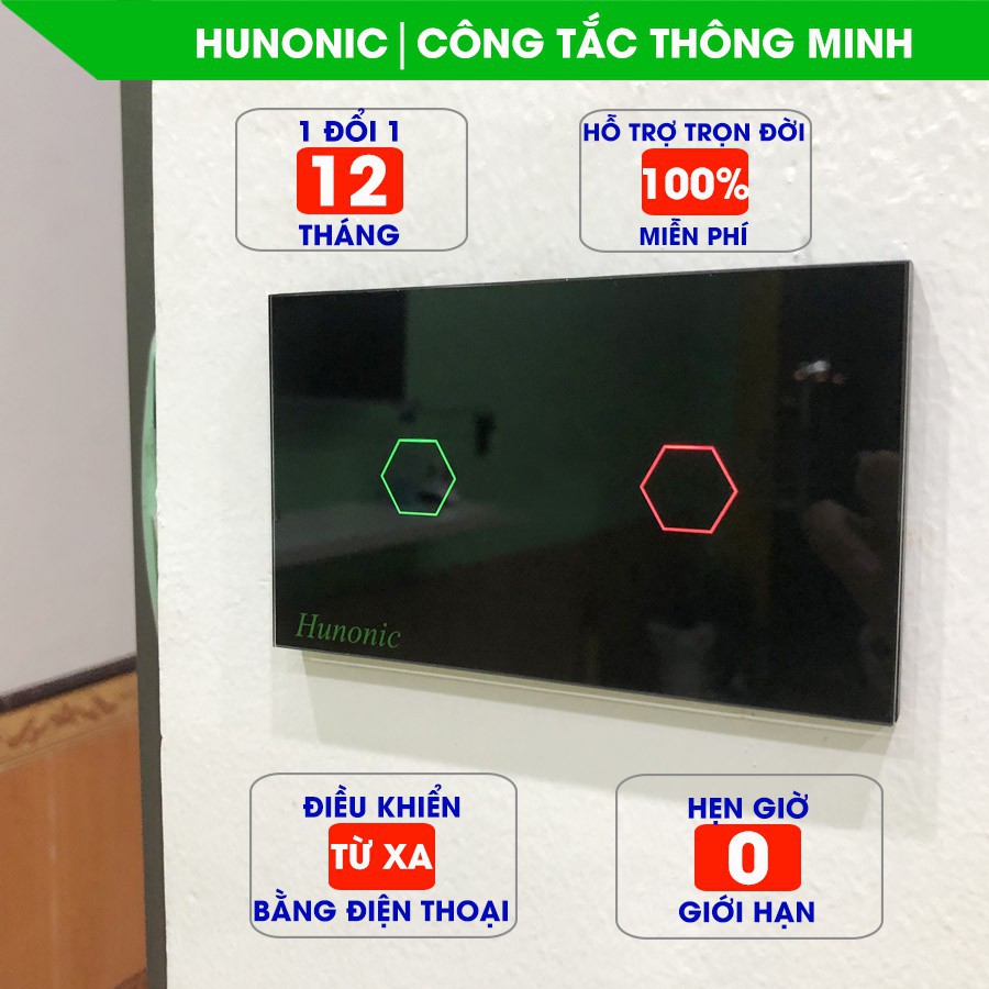 Công tắc thông minh điều khiển bật tắt thiết bị từ xa qua điện thoại HUNONIC LAHU IR Việt Nam Chính Hãng