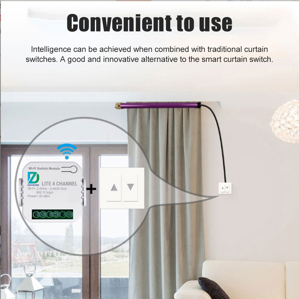 Công tắc thông minh wifi DEVZONE LITE điều khiển bật tắt máy bơm nước thiết bị điện từ xa qua điện thoại