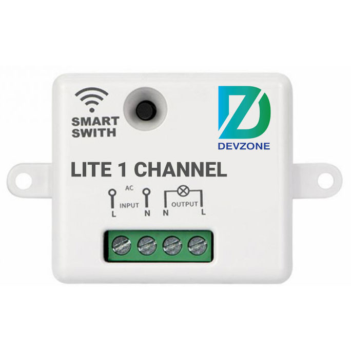 Công tắc thông minh wifi DEVZONE LITE điều khiển bật tắt máy bơm nước thiết bị điện từ xa qua điện thoại