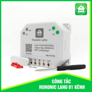 Công tắc thông minh wifi HUNONIC LAHU 1 2 4 kênh điều khiển bật tắt thiết bị từ xa qua điện thoại