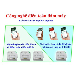 Công tắc thông minh wifi HUNONIC LAHU 1 2 4 kênh điều khiển bật tắt thiết bị từ xa qua điện thoại