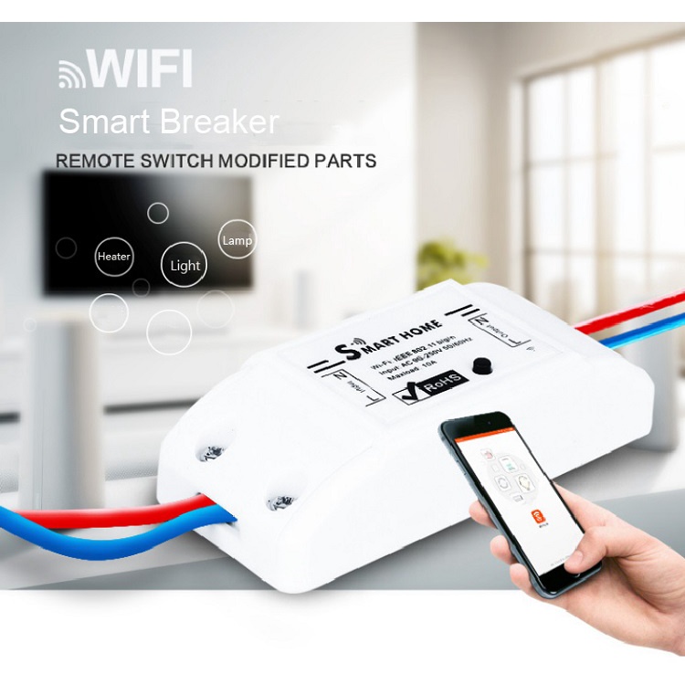 Công Tắc Thông Minh Wifi TUYA Basic theo dõi điều khiển bật tắt thiết bị điện từ xa qua điện thoại