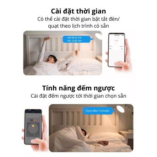 Công tắc thông minh wifi TUYA Module 16 A mini theo dõi bật tắt máy bơm nước thiết bị điện từ xa qua điện thoại