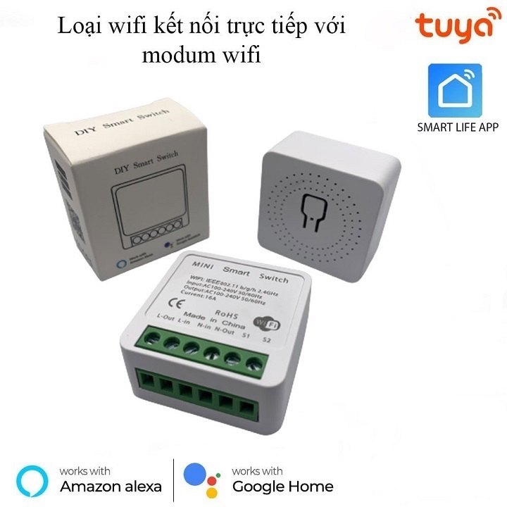 Công Tắc Thông Minh Wifi TUYA Smart Basic thay Sonoff điều khiển bật tắt thiết bị từ xa qua điện thoại