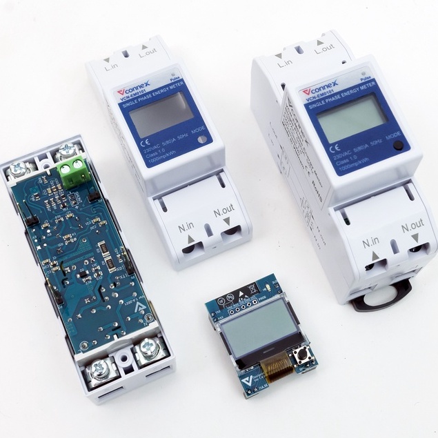 Công tơ điện tử thông minh wifi VCONNEX thiết bị giám sát điện năng tiêu thụ tính toán tiền điện theo dõi số điện từ xa qua điện thoại