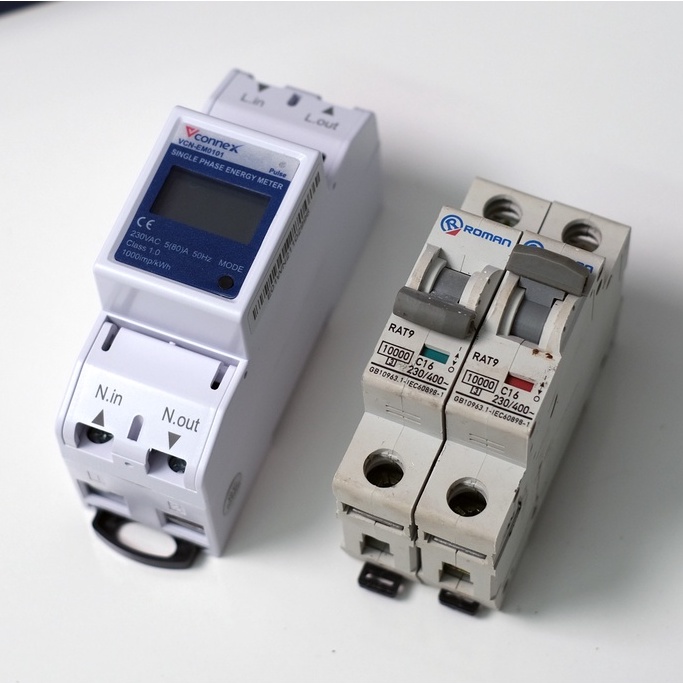 Công tơ điện tử thông minh wifi VCONNEX thiết bị giám sát điện năng tiêu thụ tính toán tiền điện theo dõi số điện từ xa qua điện thoại
